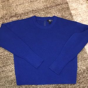 NWOT royal blue zip back sweater